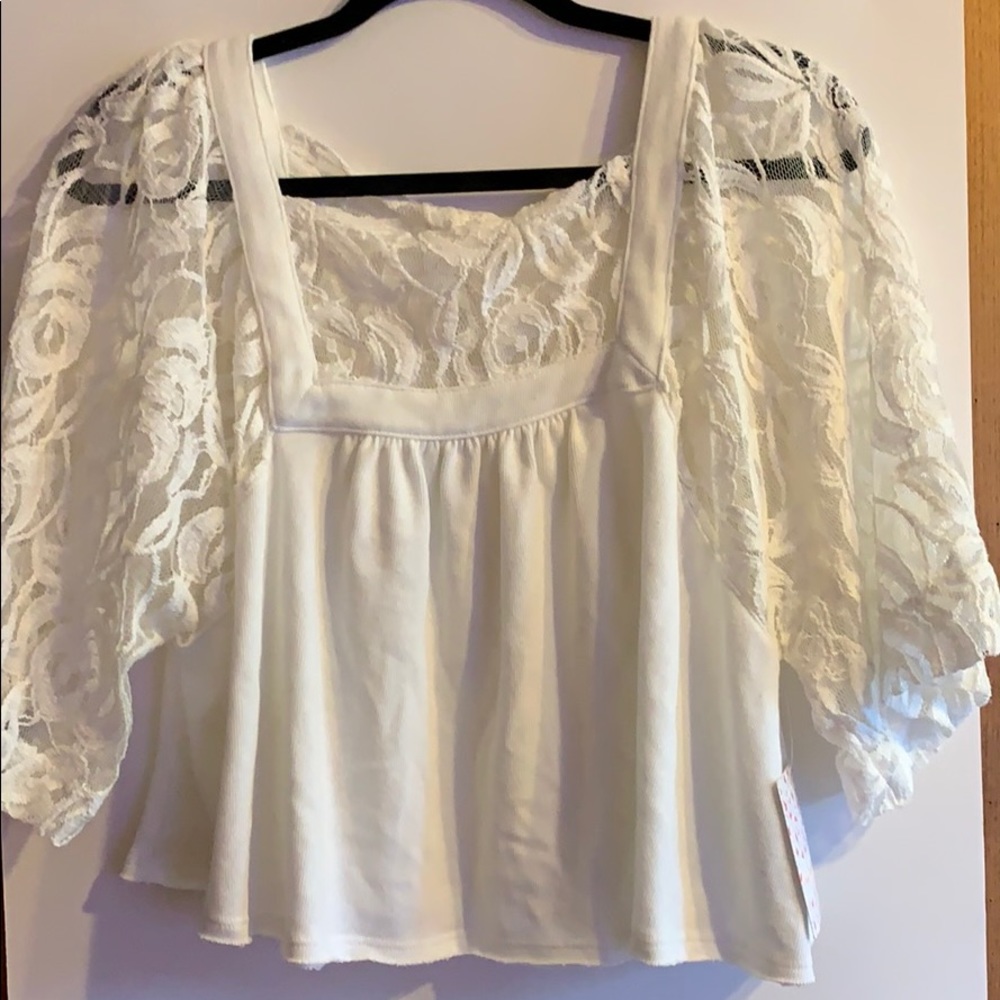 Free people lace crop top